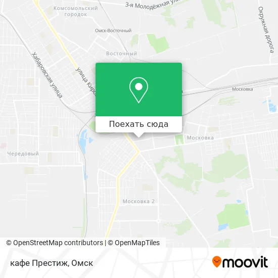 Карта кафе Престиж