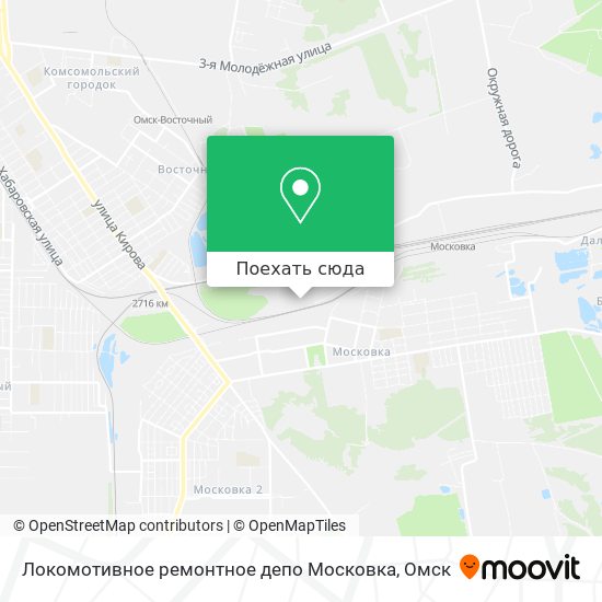Карта Локомотивное ремонтное депо Московка