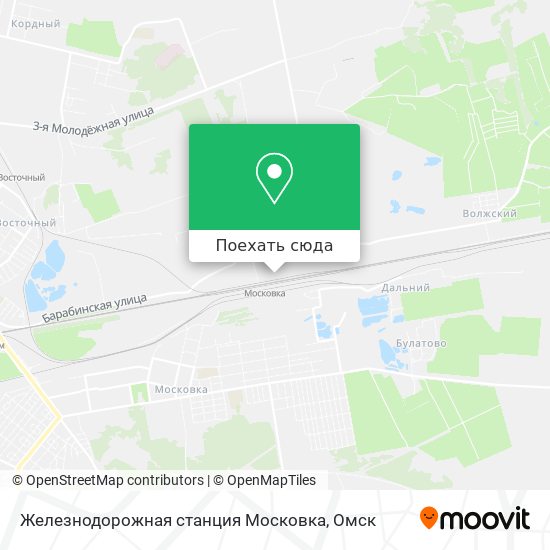 Карта Железнодорожная станция Московка