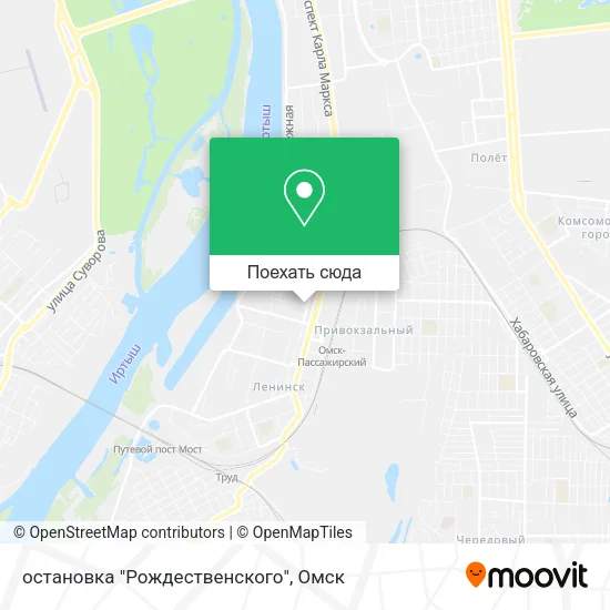Карта остановка "Рождественского"