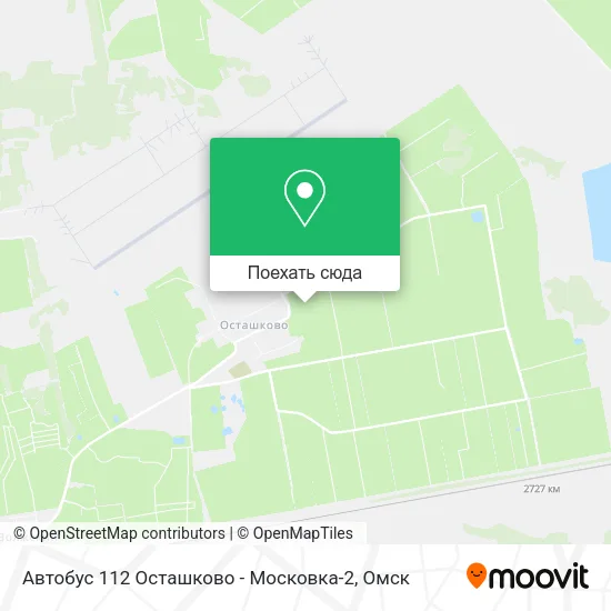 Карта Автобус 112 Осташково - Московка-2
