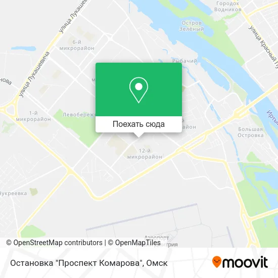 Карта Остановка "Проспект Комарова"