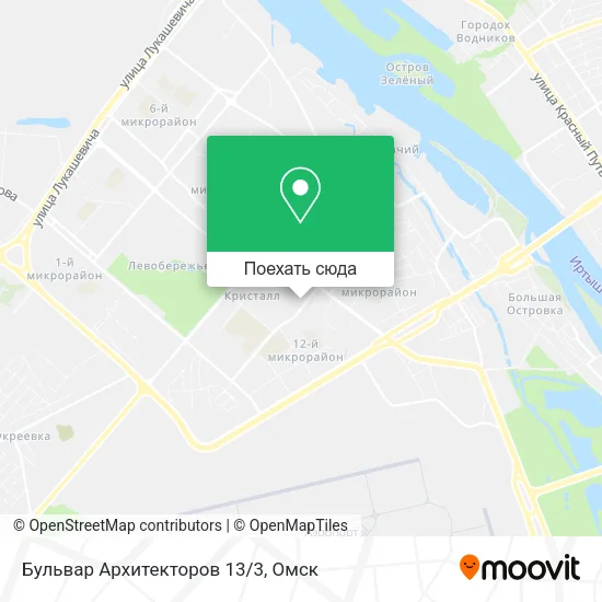 Карта Бульвар Архитекторов 13/3
