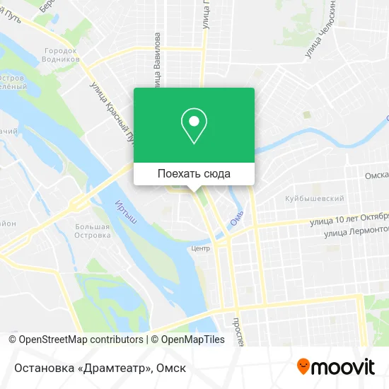 Карта Остановка «Драмтеатр»