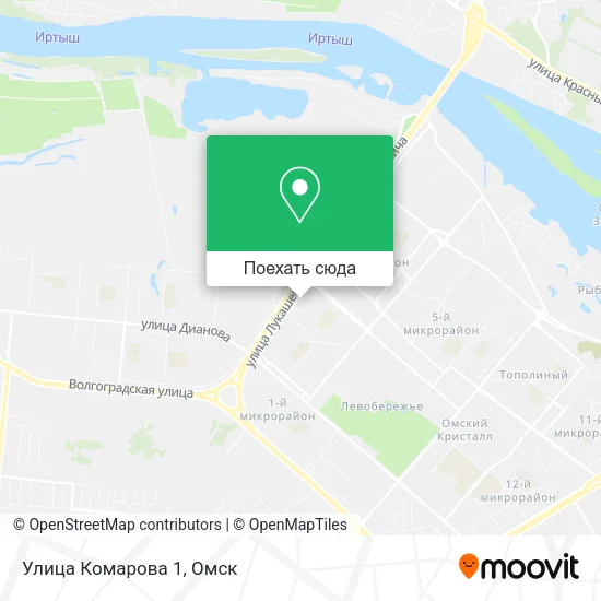 Карта Улица Комарова 1