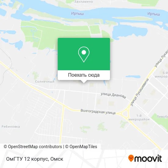 Карта ОмГТУ 12 корпус