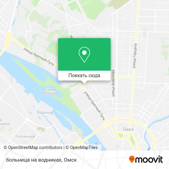 Карта больница  на водниках