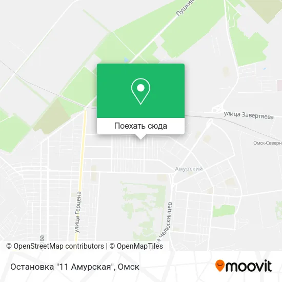 Карта Остановка "11 Амурская"