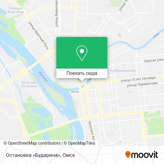 Карта Остановка «Бударина»