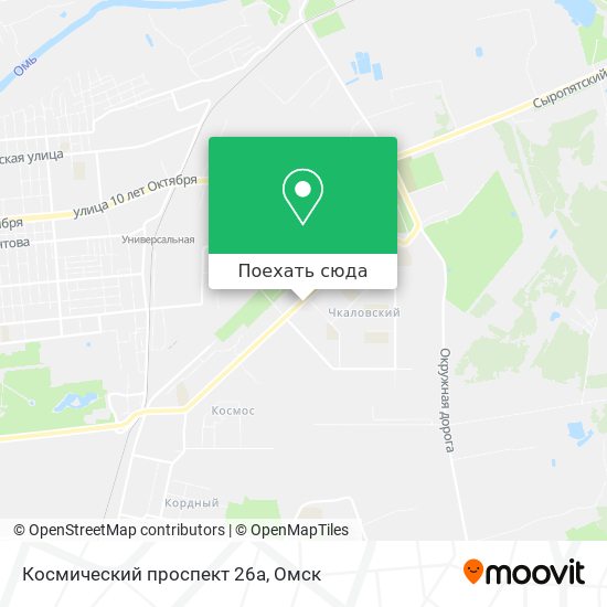 Карта Космический проспект 26а