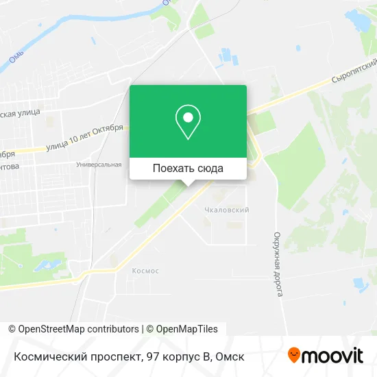 Карта Космический проспект, 97 корпус В