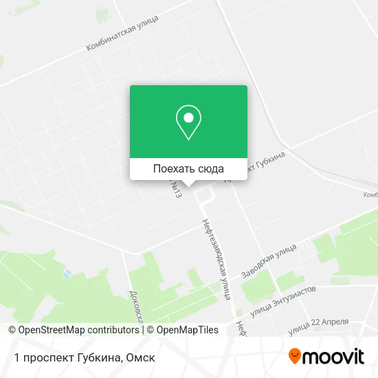 Карта 1 проспект Губкина