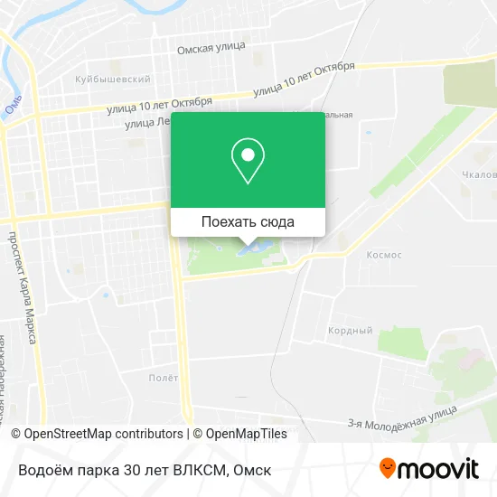 Карта Водоём парка 30 лет ВЛКСМ