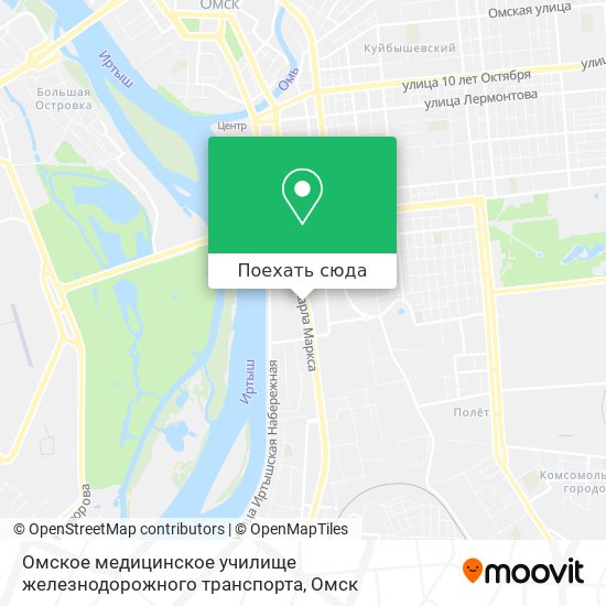 Карта Омское медицинское училище железнодорожного транспорта