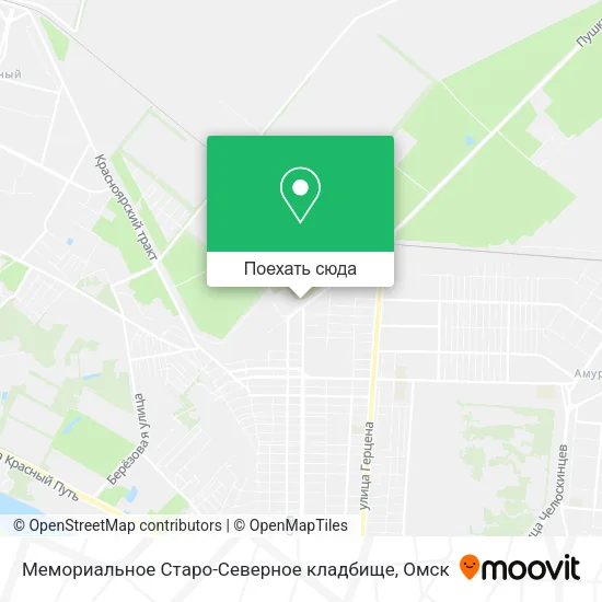 Карта Мемориальное Старо-Северное кладбище