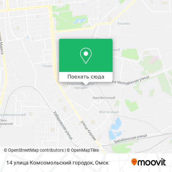 Карта 14 улица Комсомольский городок