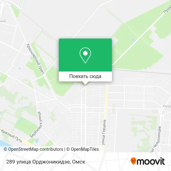 Карта 289 улица Орджоникидзе