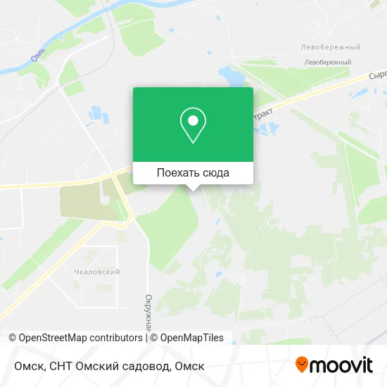 Карта Омск, СНТ Омский садовод