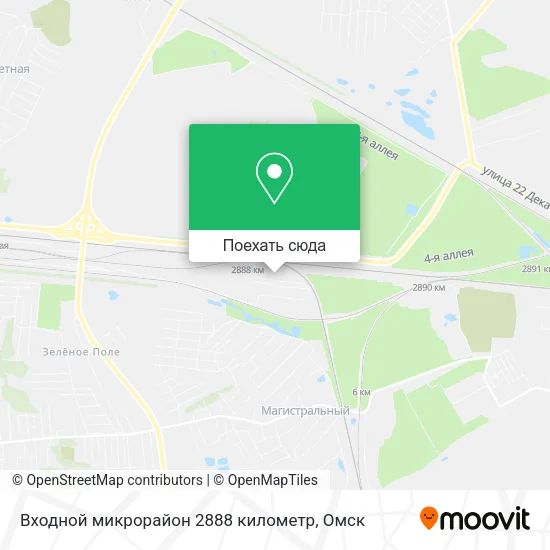 Карта Входной микрорайон 2888 километр