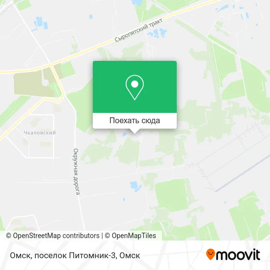Карта Омск, поселок Питомник-3