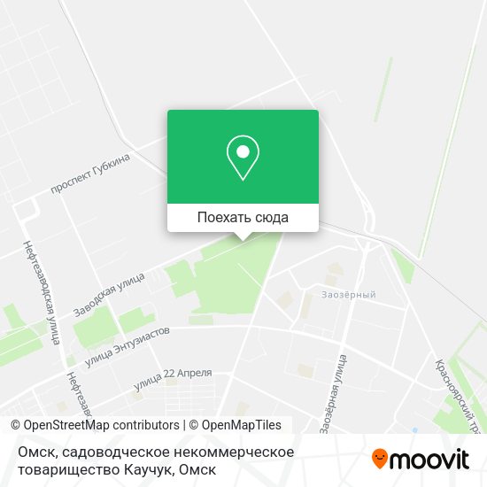 Карта Омск, садоводческое некоммерческое товарищество Каучук