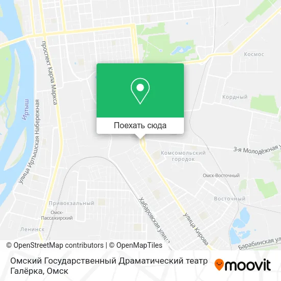 Карта Омский Государственный Драматический театр Галёрка