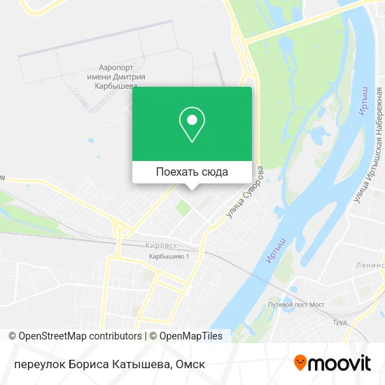 Карта переулок Бориса Катышева