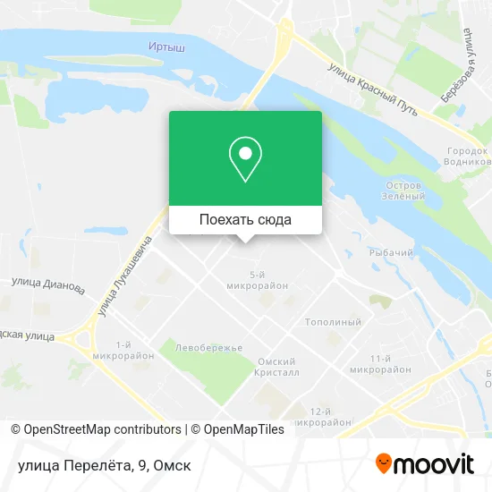 Карта улица Перелёта, 9