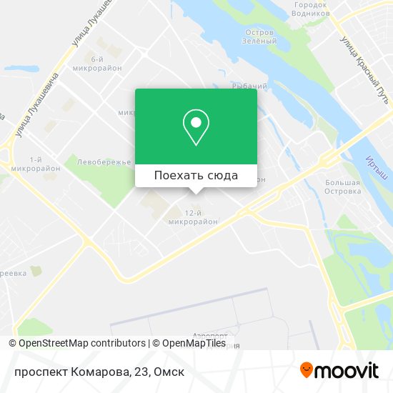 Карта проспект Комарова, 23