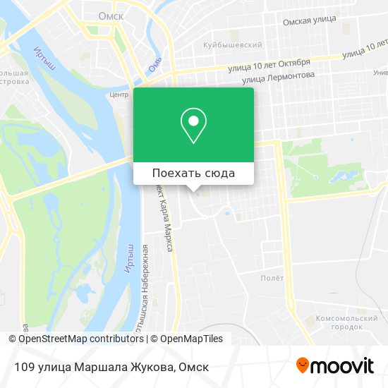 Карта 109 улица Маршала Жукова