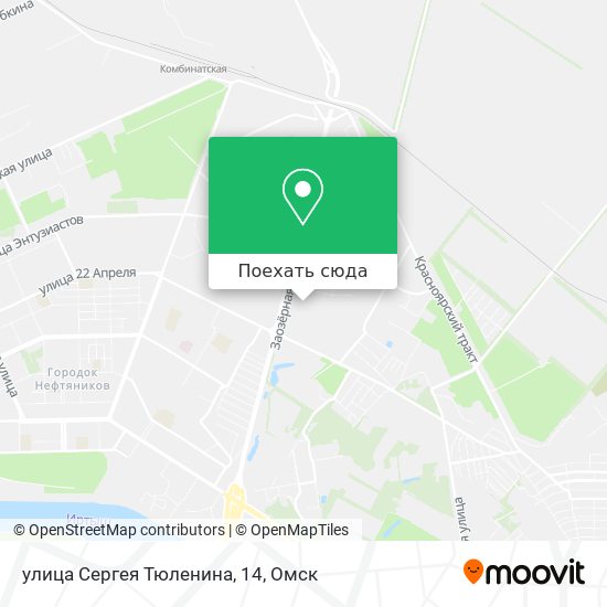 Карта улица Сергея Тюленина, 14