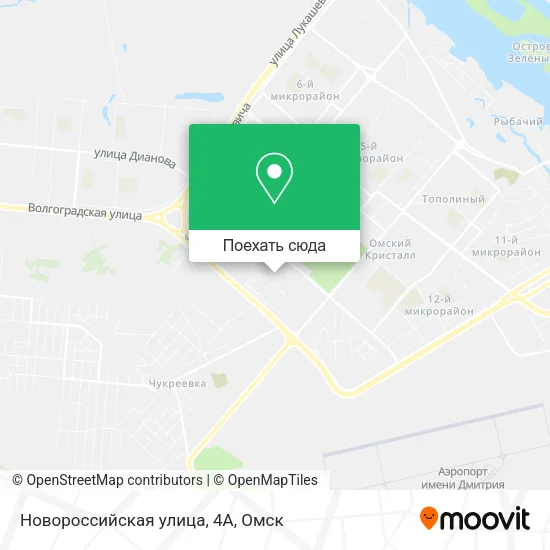 Карта Новороссийская улица, 4А