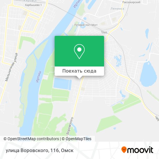 Карта улица Воровского, 116