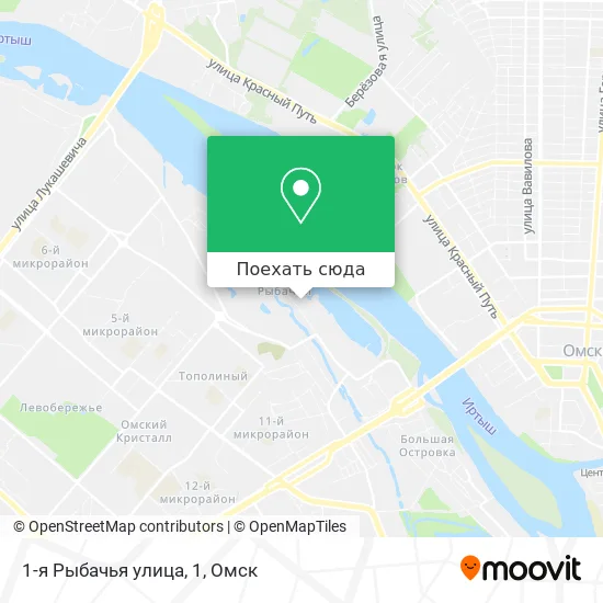Карта 1-я Рыбачья улица, 1