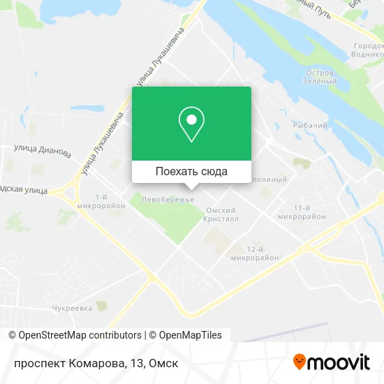 Карта проспект Комарова, 13