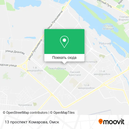 Карта 13 проспект Комарова