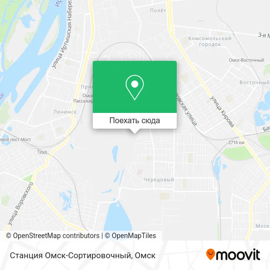 Карта Станция Омск-Сортировочный