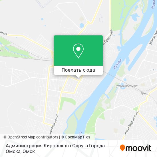 Карта Администрация Кировского Округа Города Омска
