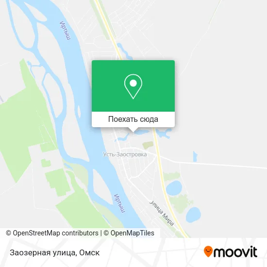 Карта Заозерная улица