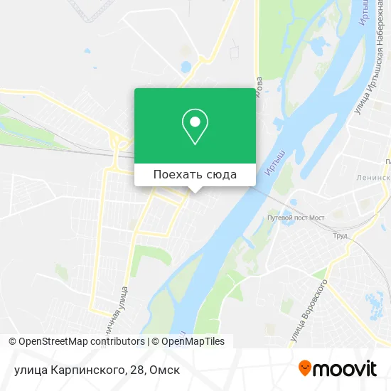Карта улица Карпинского, 28