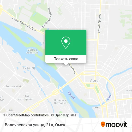 Карта Волочаевская улица, 21А