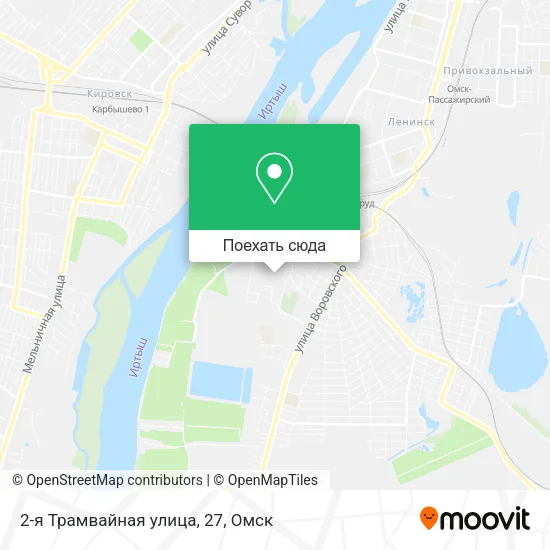 Карта 2-я Трамвайная улица, 27