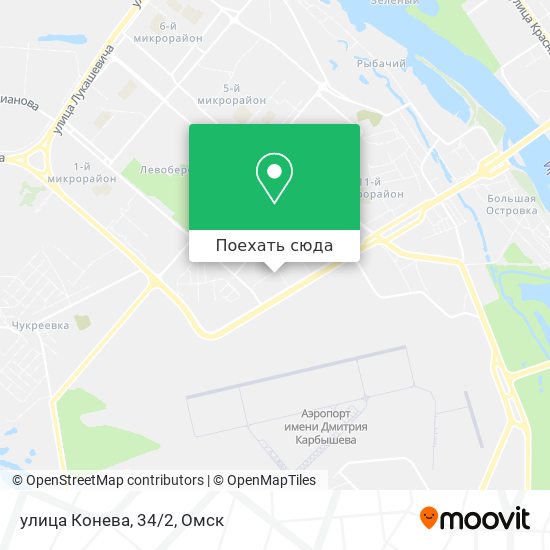 Карта улица Конева, 34/2