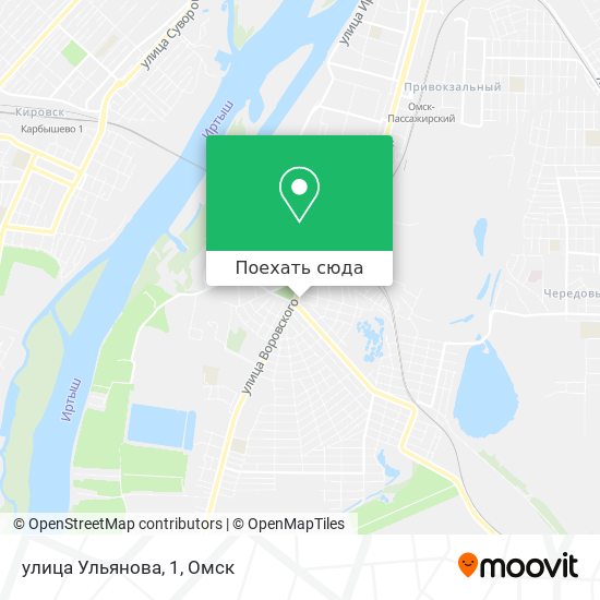 Карта улица Ульянова, 1