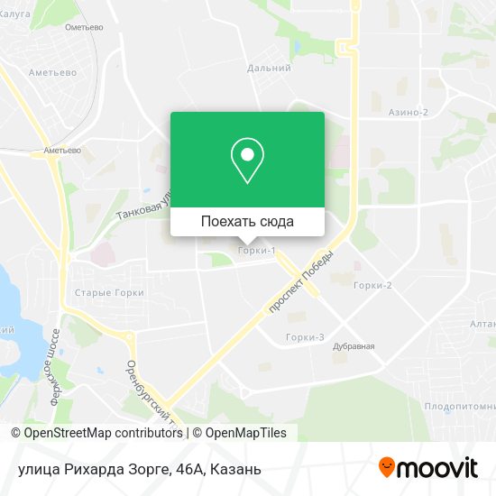 Карта улица Рихарда Зорге, 46А
