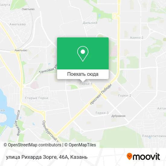 Карта улица Рихарда Зорге, 46А