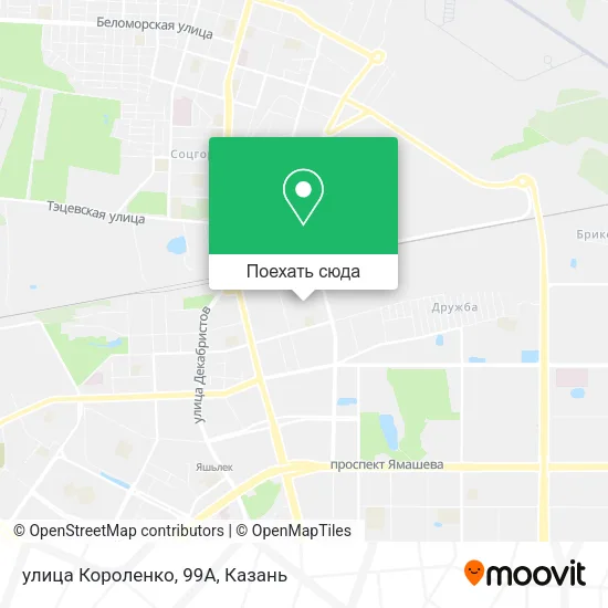 Карта улица Короленко, 99А