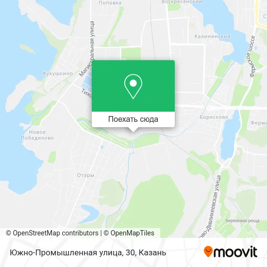 Карта Южно-Промышленная улица, 30