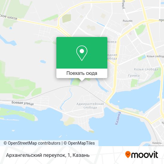 Карта Архангельский переулок, 1