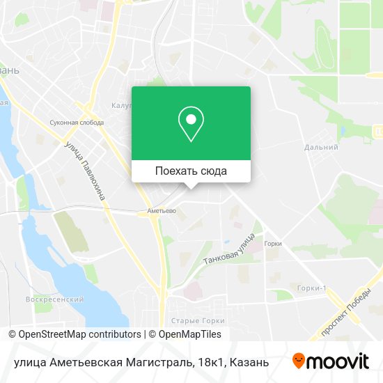 Карта улица Аметьевская Магистраль, 18к1
